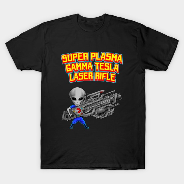 Super Plasma Gamma Tesla Laser Rifle T-Shirt by Rain64